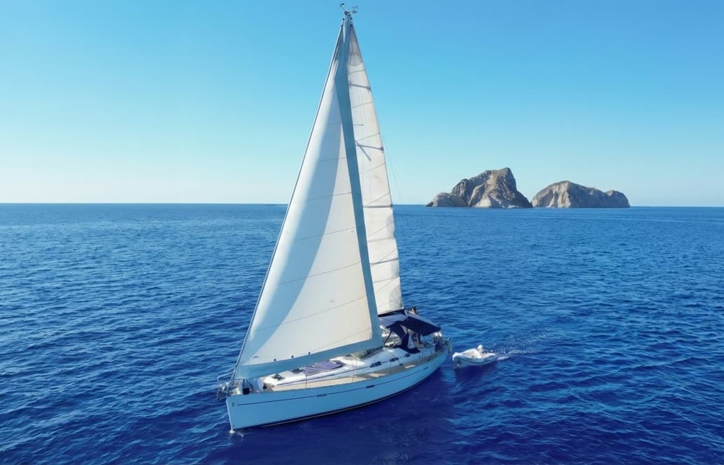 Oceanis 393 under sail